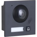 2-Draht-IP-Video-Türsprechstelle, 2 MP, IP65, IK07, schwarz, ohne Logo
