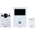 2-wire video intercom set, 2 MP, 4.3" TFT touch screen, IP65, IK07, flush-mounted - DHI-KTX02(F)/DHI-VTO2003F/DHI-VTH5113H-W-S2 