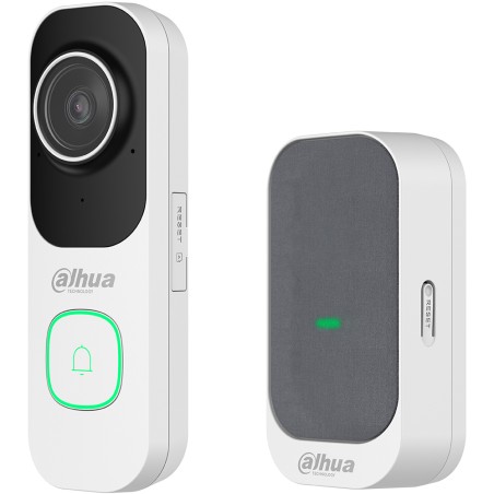 WLAN doorbell, integrated camera, IP65, white - DH-VDKP01-WG - 1