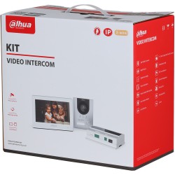 2-wire video intercom set, 2 MP, 7" TFT touch screen, IP65, IK07, surface-mounted - DHI-KTD01(S)/DHI-VTO2202F-P-S3/DHI-VTH5422HW