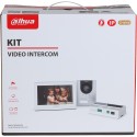 2-wire video intercom set, 2 MP, 7" TFT touch screen, IP65, IK07, surface-mounted - DHI-KTD01(S)/DHI-VTO2202F-P-S3/DHI-VTH5422HW