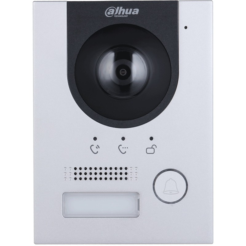 IP video door intercom, 2MP, IP65, IK07, silver - DHI-VTO2201F-P-S2 - 1