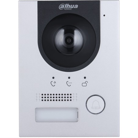 IP video door intercom, 2MP, IP65, IK07, silver - DHI-VTO2201F-P-S2 - 1