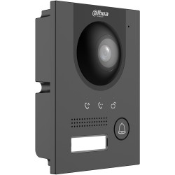 Dahua 2-wire IP video door intercom, 2 MP, IR, IP65, IK07, black - DHI-VTO2202F-P-S3-B - 1