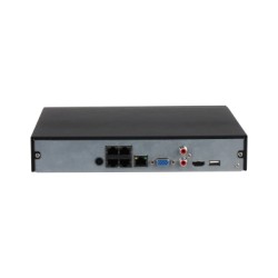 Dahua IP PoE recorder, WizSense, 4 channels, max. 8MP, Smart H.265+, 1 SATA à 16TB