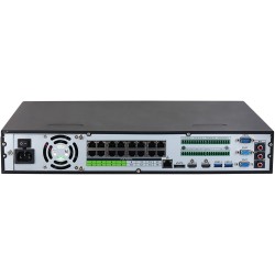 Dahua IP PoE recorder, 64 channels IP, 16 channels PoE, 4x SATA à 16 TB, 1.5U, black