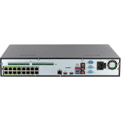 IP PoE recorder, 32 channels IP, 16 channels PoE, 4x SATA à 20 TB, 1.5U, black
