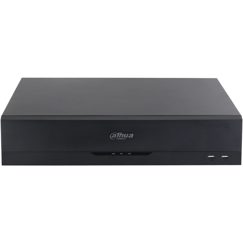 IP-Rekorder, 64 Kanäle IP, 8x SATA à 20 TB, 2U, schwarz