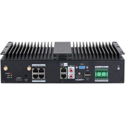 IP PoE recorder, 4 channels IP, 4 channels PoE, 1x SATA à 20 TB, 4G module, black