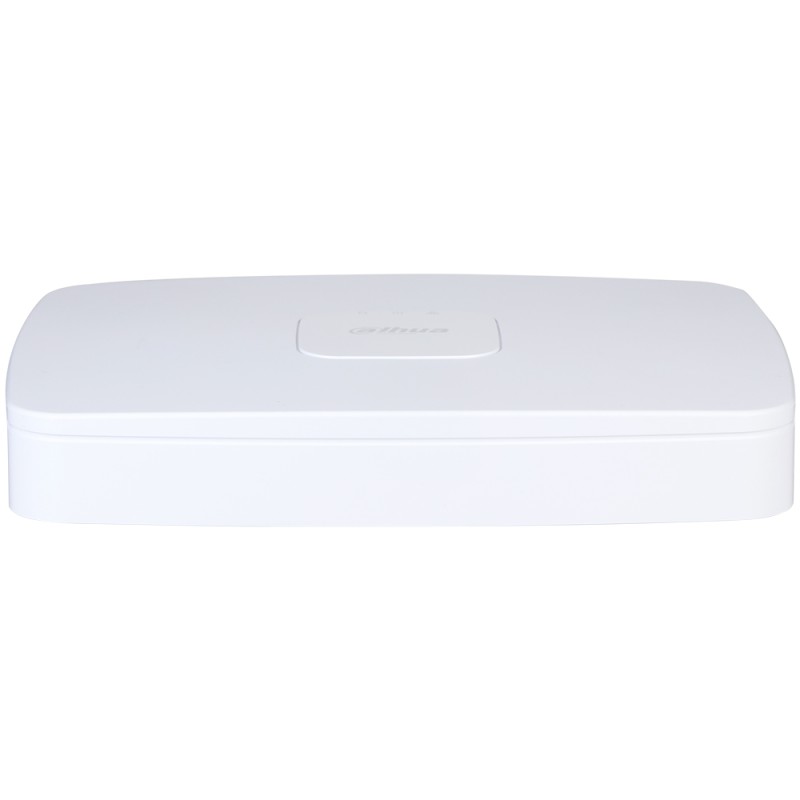 IP PoE recorder, 8 channels IP, 8 channels PoE, 1x SATA á 20 TB, 1U, white