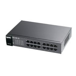 Zyxel Switch unmanaged Layer2 16 Port &bull 16x 1 GbE &bull 19" &bull Lüfterlos &bull GS1100-16 V4 - 258714 - 1