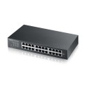 Zyxel Switch unmanaged Layer2 24 Port &bull 24x 1 GbE &bull 19" &bull Fanless &bull GS1100-24E V4 - 258717 - 1