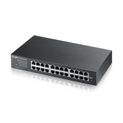 Zyxel Switch unmanaged Layer2 24 Port &bull 24x 1 GbE &bull 19" &bull Lüfterlos &bull GS1100-24E V4 - 258717 - 1