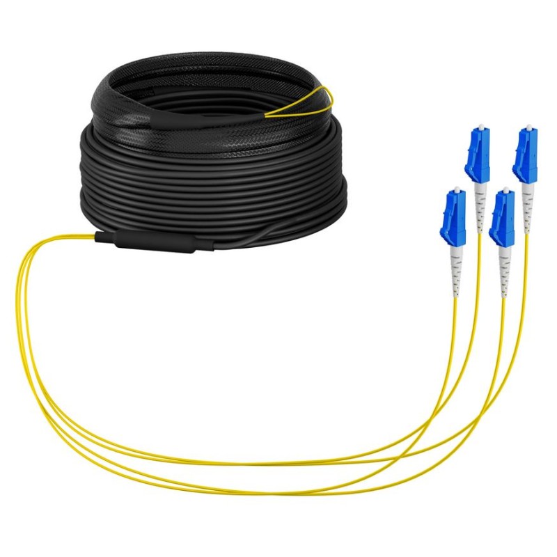 Fibre-optic cable, trunk cable U-DQ(ZN)BH 4G 9/125, LC/LC OS2 40 m, ring, - 257202 - 1