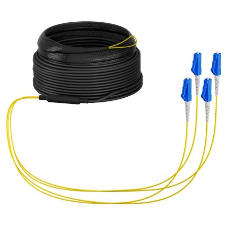 Fibre-optic cable, trunk cable U-DQ(ZN)BH 4G 9/125, LC/LC OS2 40 m, ring, - 257202 - 1
