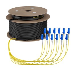 Fibre-optic cable, trunk cable U-DQ(ZN)BH 12G 9/125, LC/LC OS2 30 m, ring, - 257224 - 1