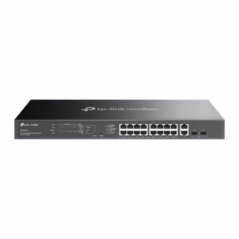 TP-Link Switch easy managed Layer2 20 Port &bull 16x 1GbE &bull 16x PoE af &bull 2x SFP, 2x 1GbE &bull 250W PoE Budget &bull Lüf