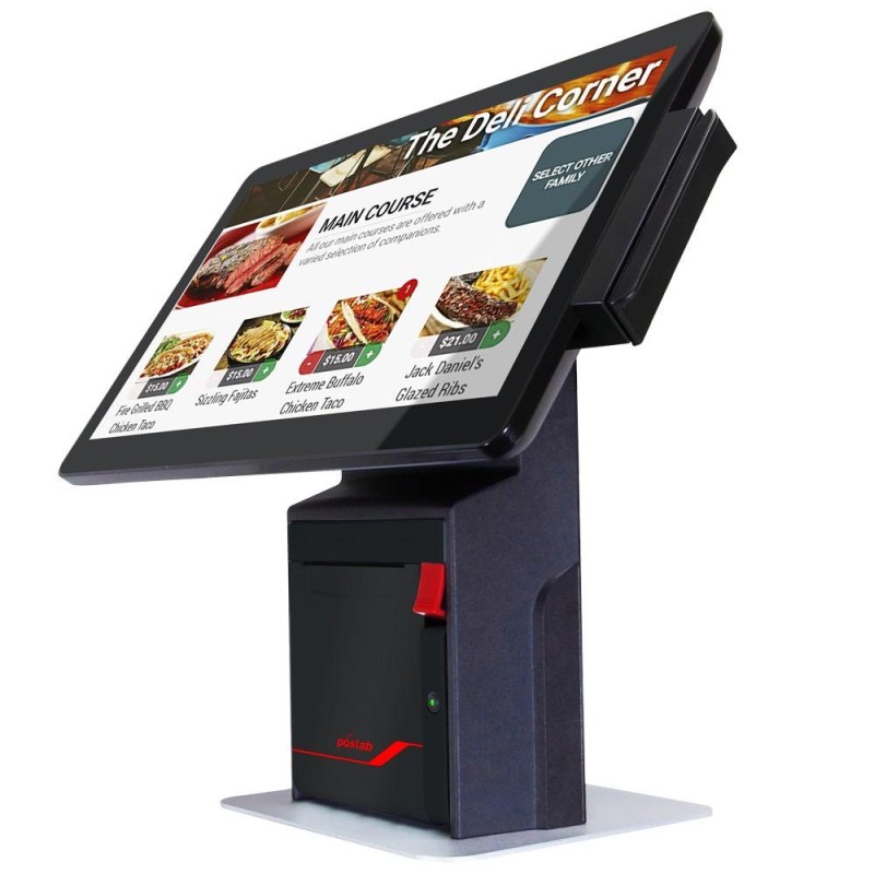 Poslab WP-8670 Android Touchsystem 15,6", RK3368, 2GB/16GB, inkl. integriertem 80 mm Bondrucker schwarz - 206101 - 2