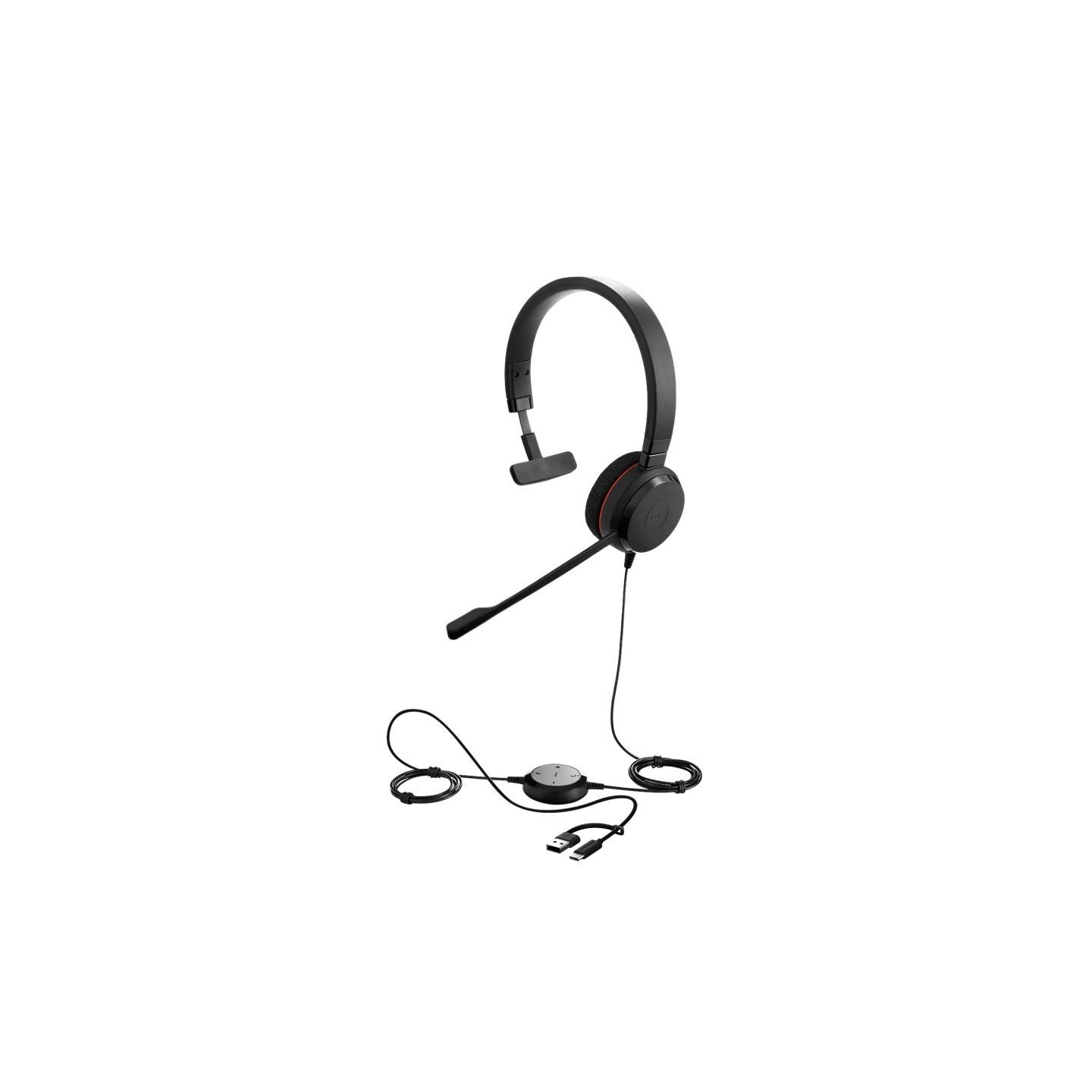 Jabra Evolve 20 SE Mono UC,USB C/A Adapt,Leather - 239875 - 1
