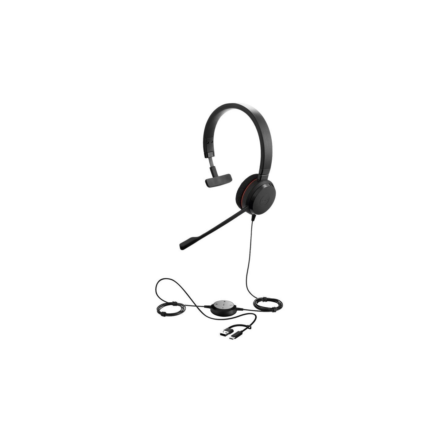 Jabra Evolve 20 SE Stereo MS,USB C/A Adapt,Leather - 239876 - 1