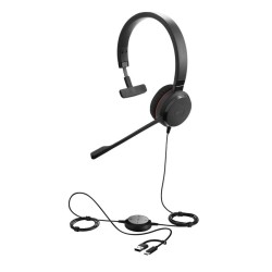 Jabra Evolve 30 II Mono MS, USB C/A Adapter, 3,5mm Klinke - 239878 - 1