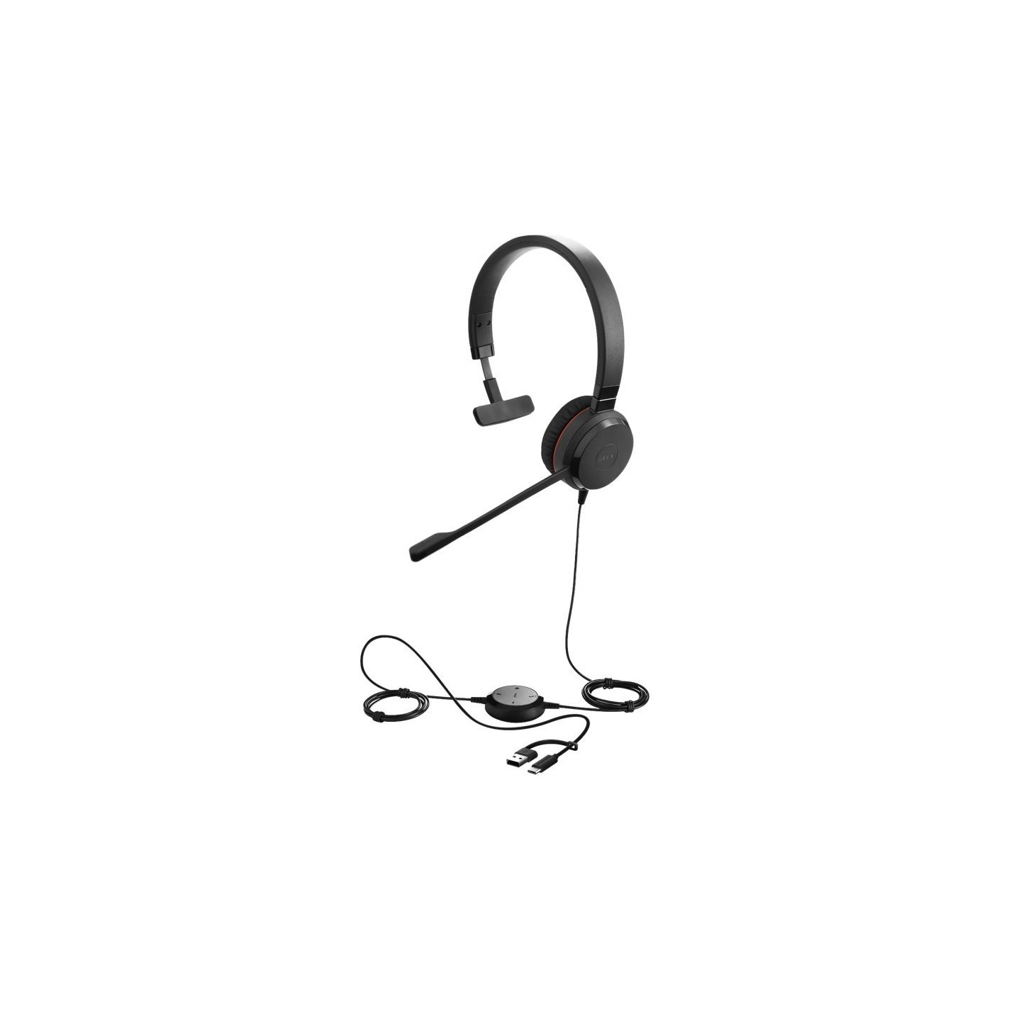 Jabra Evolve 30 II Mono UC, USB C/A Adapter, 3,5mm Klinke - 239879 - 1