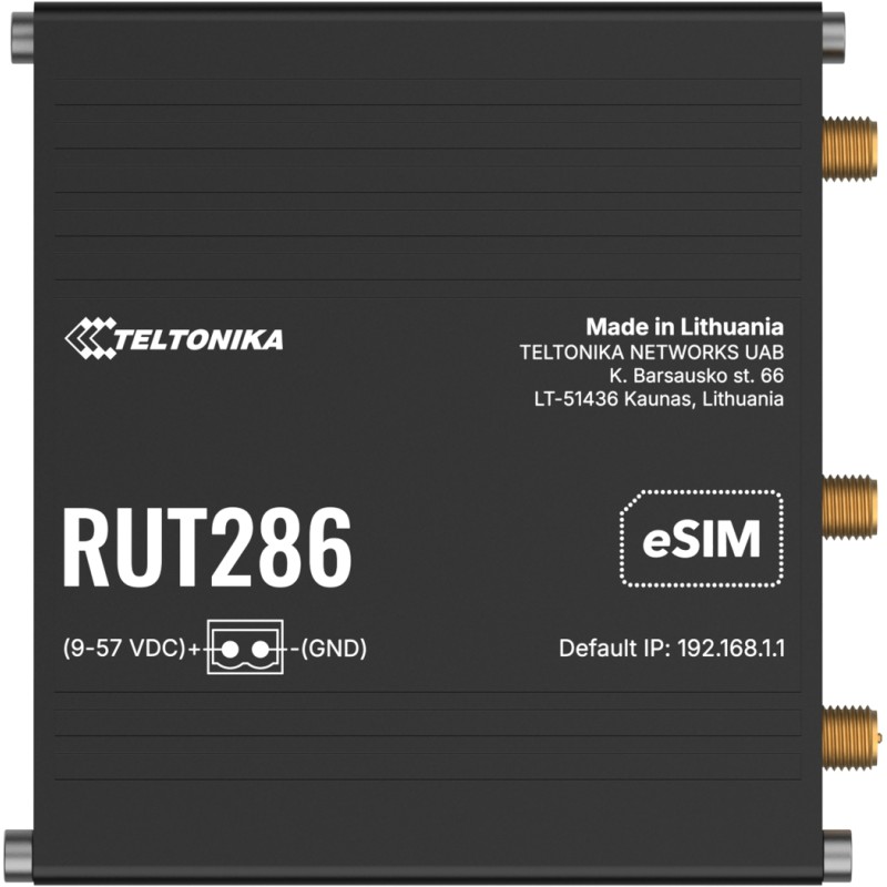 Teltonika · Router · RUT286 · Industrielles globales LTE CAT 4 Router - 267694 - 1