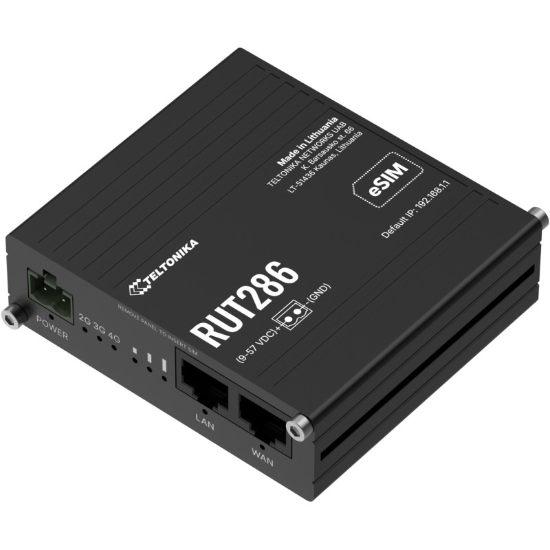 Teltonika · Router · RUT286 · Industrielles globales LTE CAT 4 Router - 267694 - 2