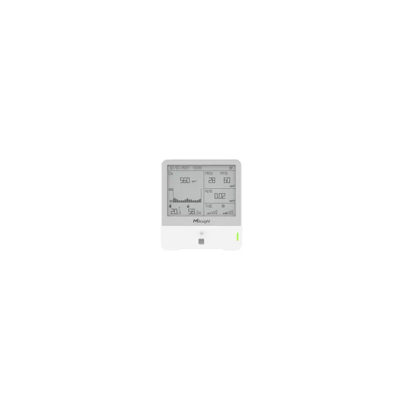 Milesight IoT Indoor Ambience Monitoring Sensor, AM319-868M-O3 LoRaWAN / Temp. / Humidity / CO2 / PIR / Light / TVOC / hPA / PM 