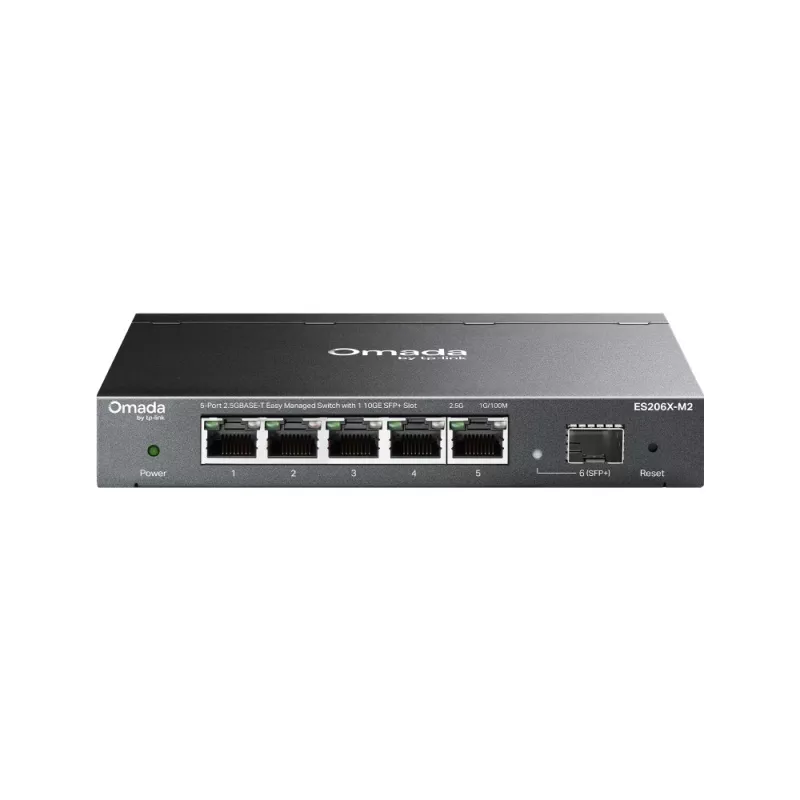TP-Link Switch easy managed 6 Port &bull 5x 2.5 GbE &bull 1x SFP+ &bull Lüfterlos, Omada &bull ES206X-M2 - 265305 - 1