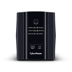 CyberPower USV, UT-Serie, 2200VA/1320W, Line-Interactive, USB, Ausgang 4x Schutzkontakt Steckdosen, USB A C Ladegerät CyberPower
