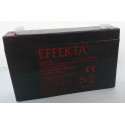 Effekta eg battery, 6V-7AH, connection lug of 4.7mm, Effekta - Artmar Electronic & Security AG