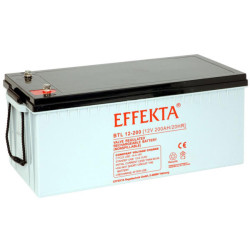 Effekta eg battery 12V/200Ah, 10-year life expectancy Effekta - Artmar Electronic & Security AG