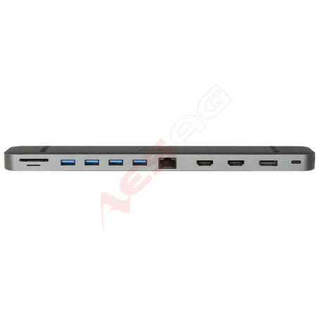 Plusonic USB-C Docking Adapter/Hub 9in1 with HDMI/DP/LAN/USB plusonic - Artmar Electronic & Security AG