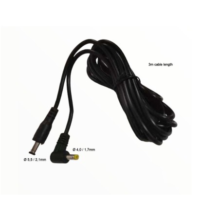 ALLNET Ersatznetzteil zbh. Hohlstecker - Hohlstecker Adapterkabel Verlängerung 5,5mm x 2,1mm - 4,0mm x 1,7mm 3m