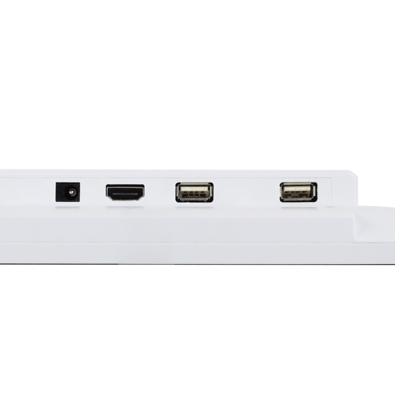 ALLNET Touch Monitor 14 Zoll PoE PD, 12V In/Out, 5V/Out, HDMI In, Ethernet, USB Touch, USB Cam