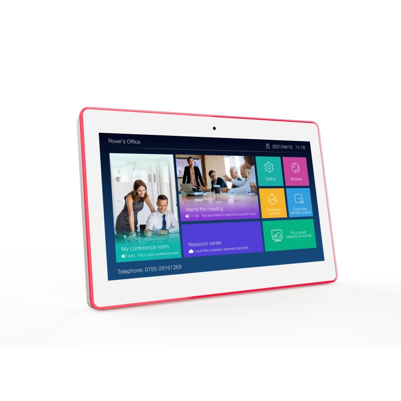 ALLNET Meetingraum RGB LED Tablet 15 Zoll RK3576 Android 16 und NFC/RFID Farbe weiß