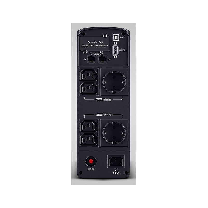 CyberPower USV, PFC-Serie, 1600VA/1000W, Line-Interactive, USB, reiner Sinus, Schutzkontaktdosen/IEC C13 | CP1600EIPFCLCD