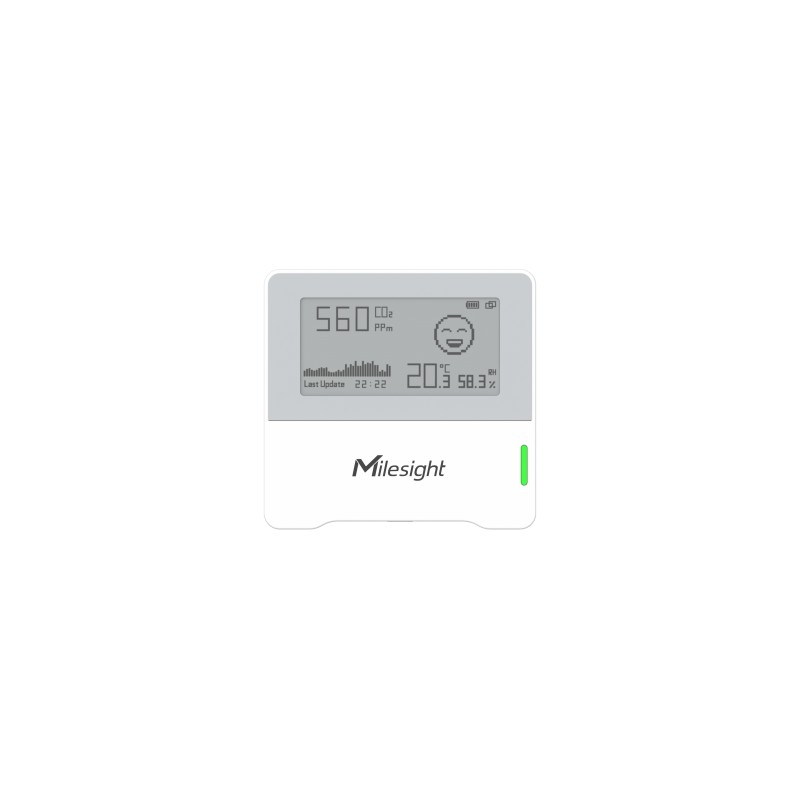 Milesight IoT Indoor Ambience Monitoring Sensor, AM103-868M LoRaWAN / Temp / Humidity / CO2 / E-Ink Display