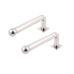 MARCA BLANCA | Schranken-Halterung Modell L, Edelstahl, 2 Einheiten, Kompatibel mit AB-60 | ALF-30L