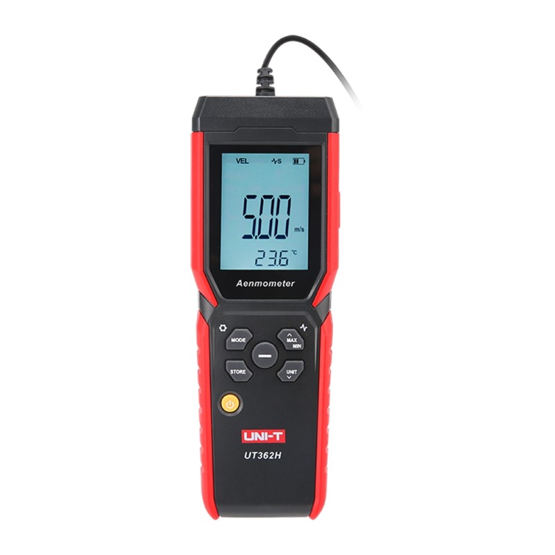 UNI-T | Heißdraht-Anemometer UT362H für Geschwindigkeit, Temperatur und Luftdurchsatz | UT362H