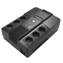 Einphasige USV Line-Interaktiv - Leistung 800VA/480W - Eingang 220~240 Vac /Ausgang 230 Vac - 6 geschützte Ausgänge (3 USV, 3 By