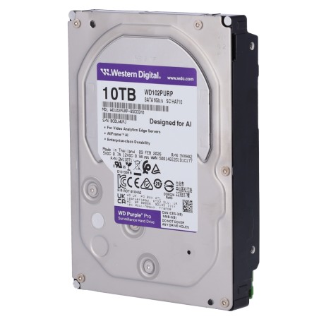 Western Digital PRO-Festplatte - Kapazität 10 TB - SATA-Schnittstelle mit bis zu 272 MB/s - Modell WD102PURP - Entwickelt für De