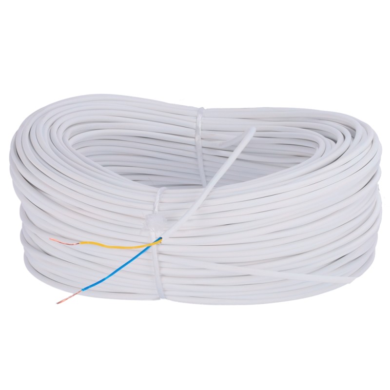 MARCA BLANCA | 2 Leiters Flexibler Kupferleiter mit Polyolefin Isolierung, 100m Rolle | CA2-100-H-INTERCOM