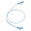 SAFIRE | UTP-Flachkabel Ethernet Verbinder RJ45 Kategorie 6 0,5 m Blaue Farbe | UTP6-05B-FLAT