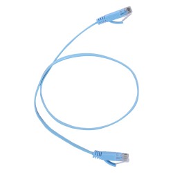 SAFIRE | UTP-Flachkabel Ethernet Verbinder RJ45 Kategorie 6 0,5 m Blaue Farbe | UTP6-05B-FLAT