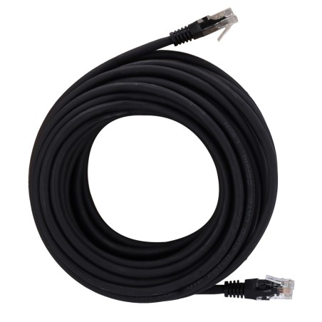 UTP Kabel - Ethernet - Verbinder RJ45 - Kategorie 6 - Spezielle Außenhülle ( Schwarz ) - 30 m