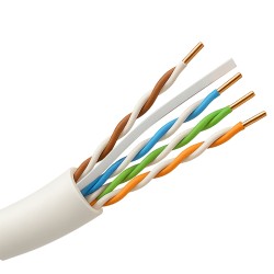 SAFIRE | PVC UTP-Kabel Kategorie 6, 305m Rolle, CCA Leitungsdraht, 90m Fluke-Test | UTP6-305-PVC-Eca