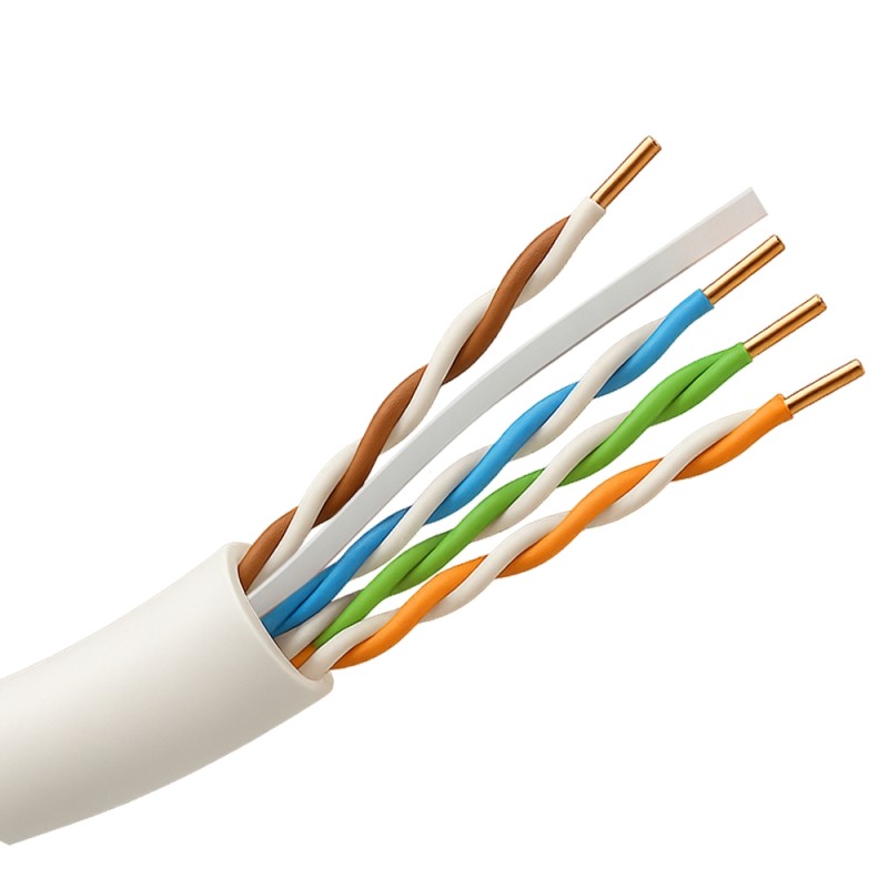 SAFIRE | PVC UTP-Kabel Kategorie 6, 305m Rolle, CCA Leitungsdraht, 90m Fluke-Test | UTP6-305-PVC-Eca