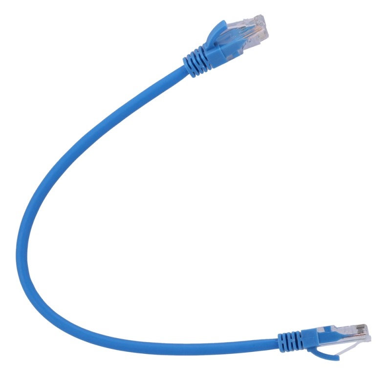 SAFIRE | UTP Kabel Ethernet Verbinder RJ45 Kategorie 6 0,3 m Blaue Farbe | UTP6-H-03B